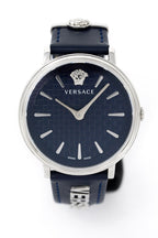 Versace V-Circle 38mm Blue Silver VE8104222 - WatchPilot