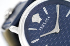 Versace V-Circle 38mm Blue Silver VE8104222 - WatchPilot