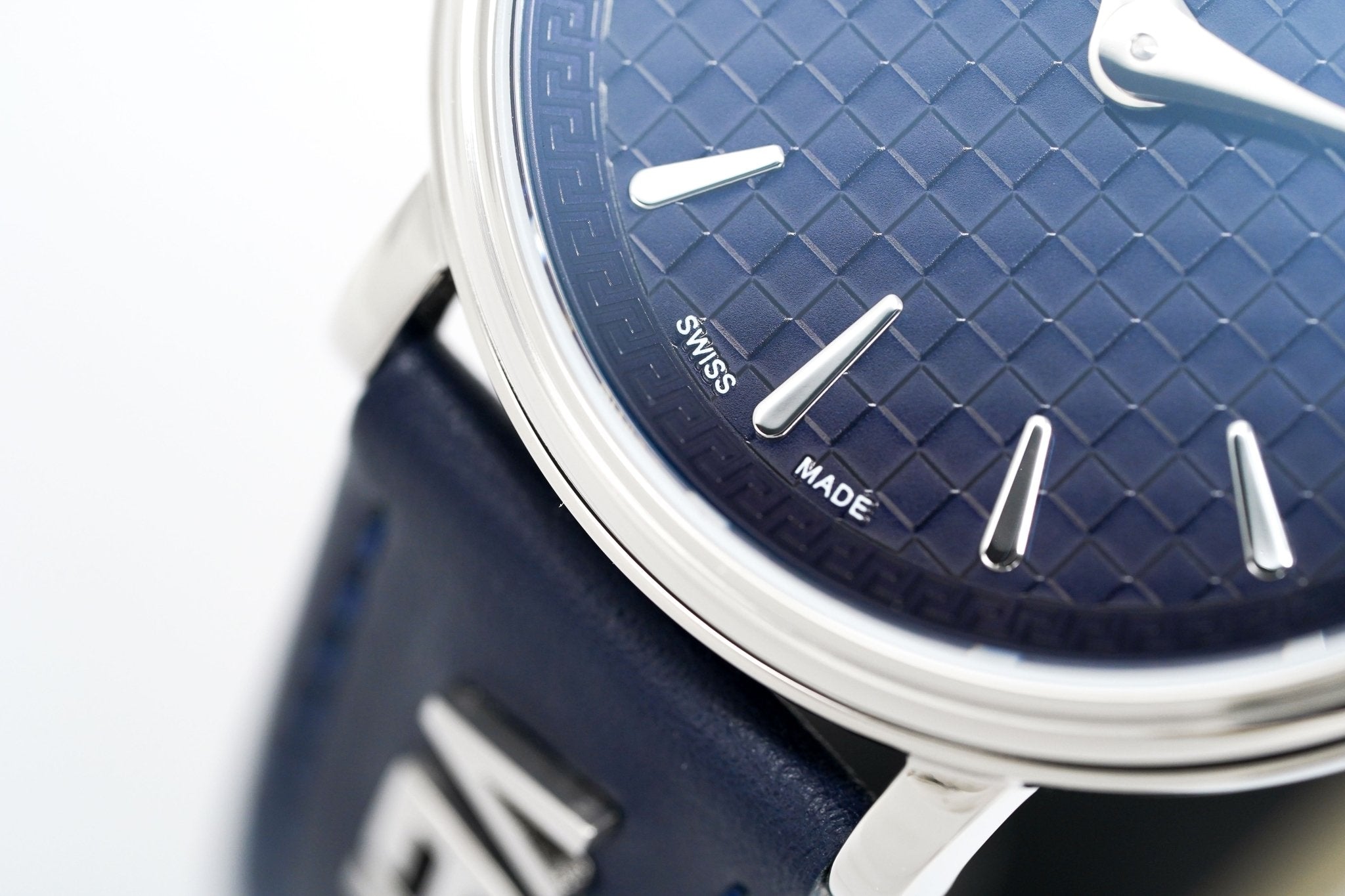 Versace V-Circle 38mm Blue Silver VE8104222 - WatchPilot