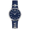 Versace V-Circle 38mm Blue Silver VE8104222 - WatchPilot