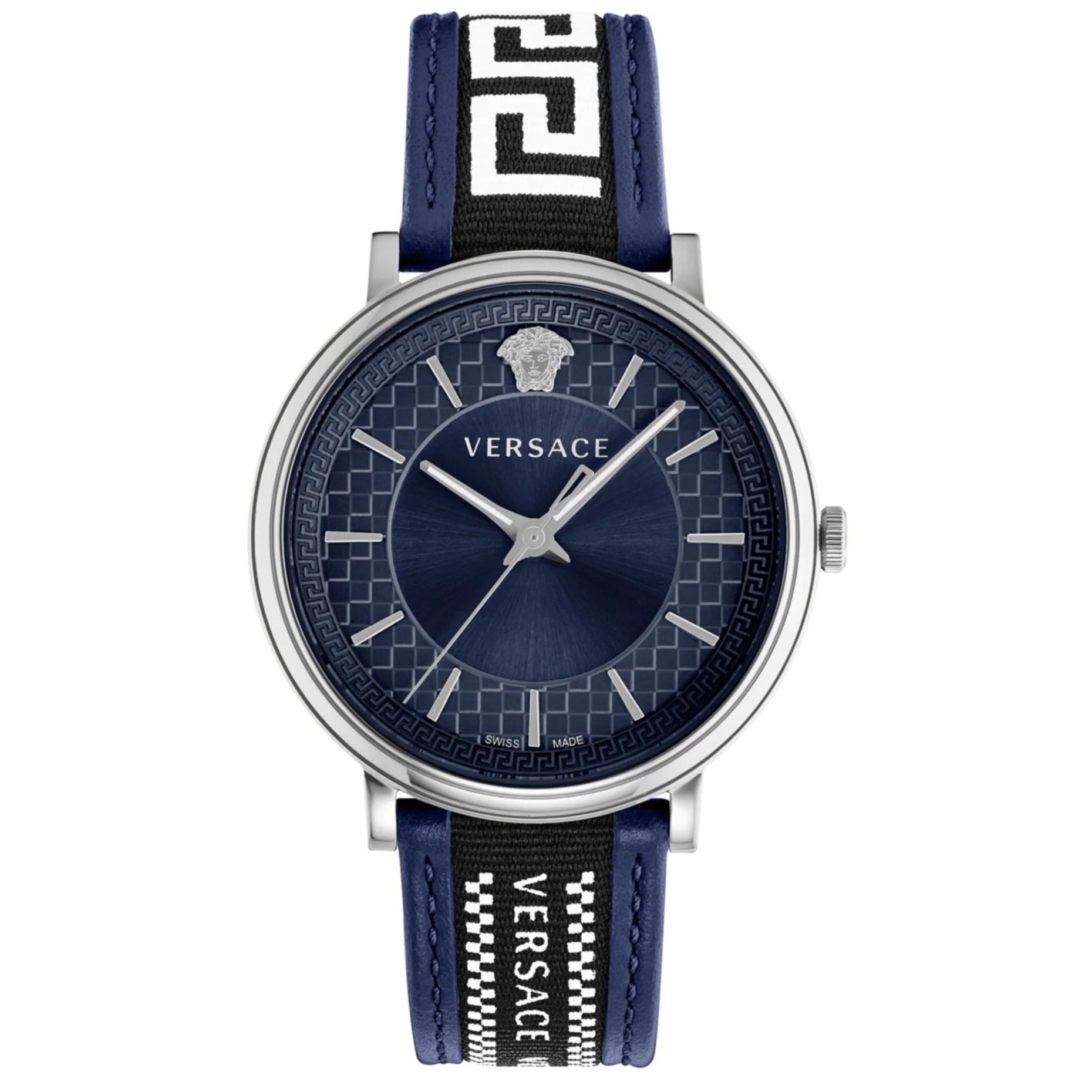 Versace V-Circle 42mm Blue Silver VE5A01121 - WatchPilot