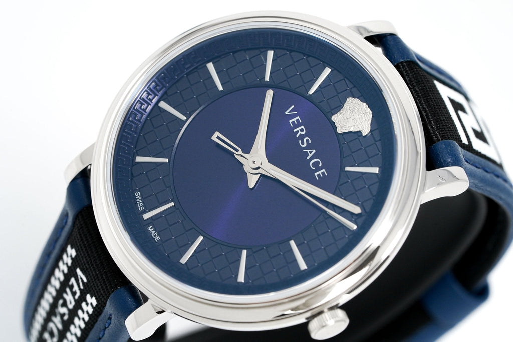 Versace V-Circle 42mm Blue Silver VE5A01121 - WatchPilot