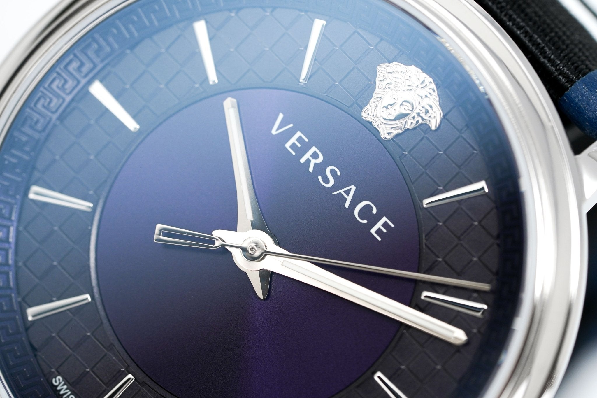 Versace V-Circle 42mm Blue Silver VE5A01121 - WatchPilot