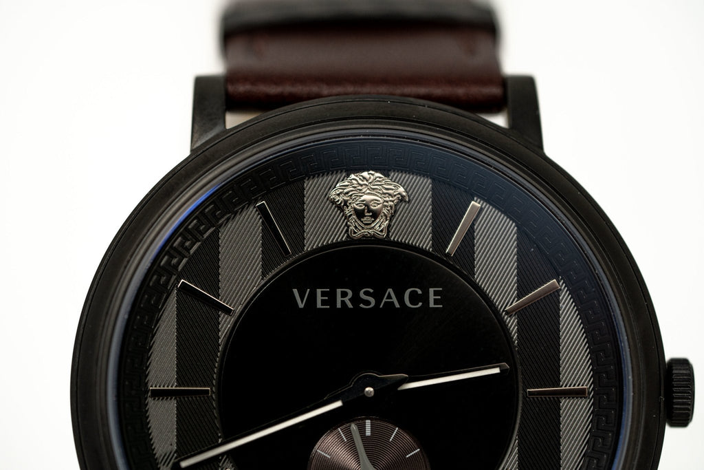 Versace V-Circle Small Seconds IP Black - WatchPilot