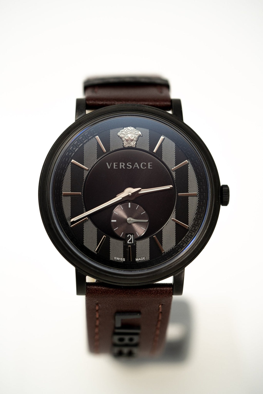 Versace V-Circle Small Seconds IP Black - WatchPilot