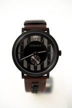 Versace V-Circle Small Seconds IP Black - WatchPilot