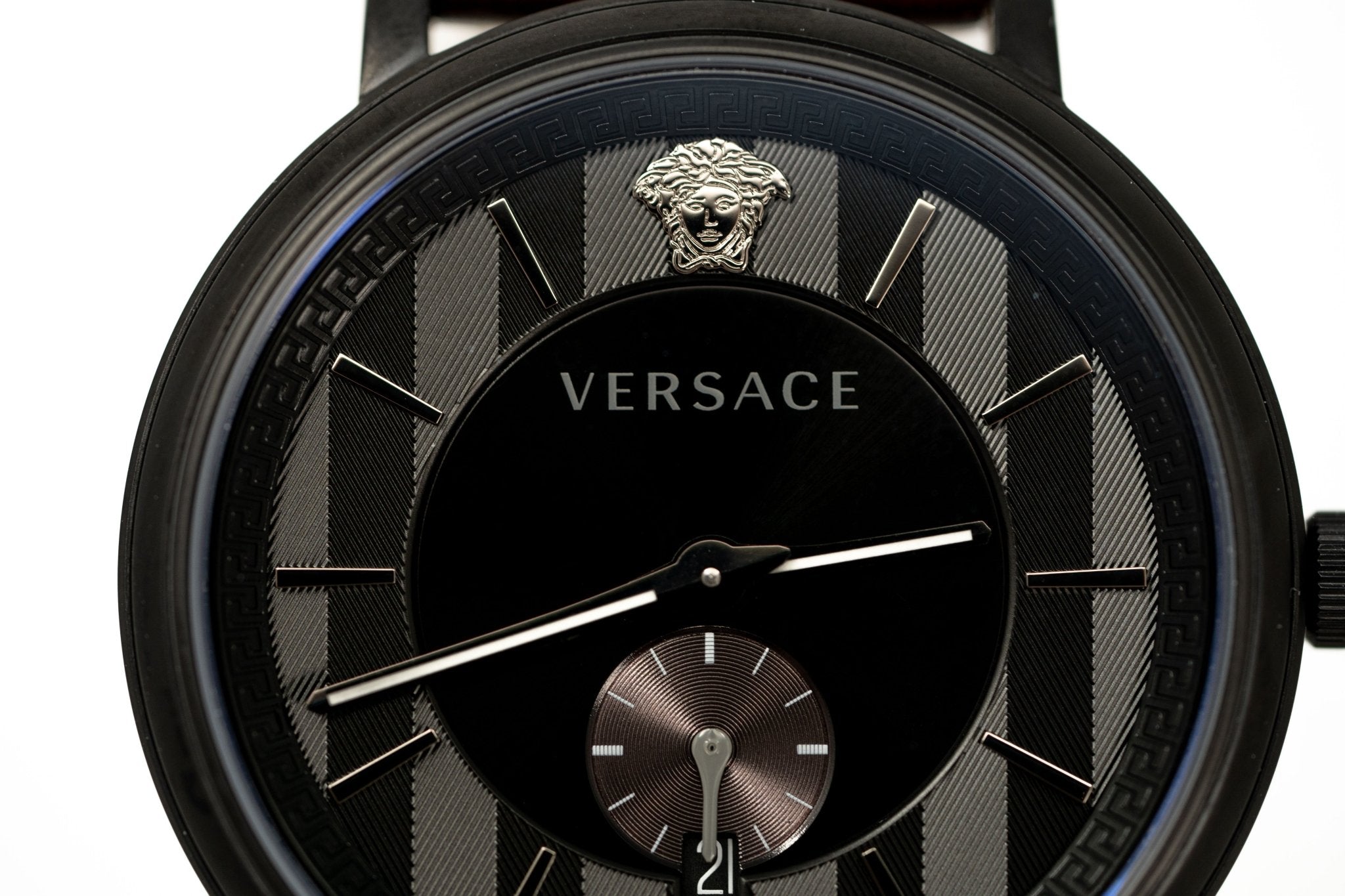 Versace V-Circle Small Seconds IP Black - WatchPilot