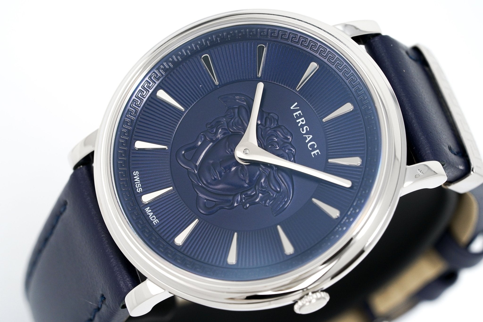 Versace Watch V-Circle 38mm Blue VE8101619 - WatchPilot