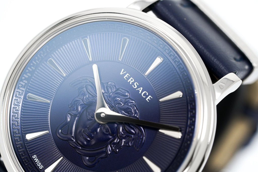 Versace Watch V-Circle 38mm Blue VE8101619 - WatchPilot