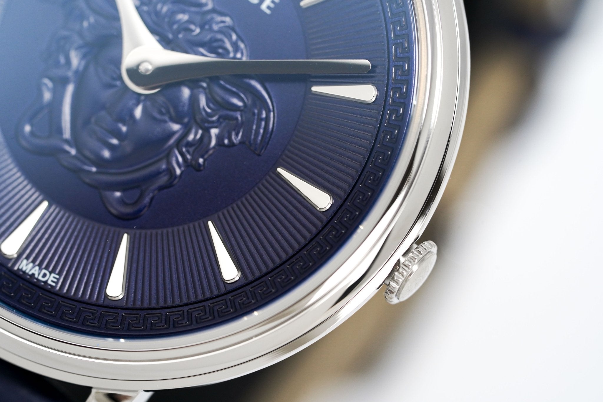 Versace Watch V-Circle 38mm Blue VE8101619 - WatchPilot