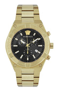 Versace Men's Watch Greca Sporty Chronograph 46mm Black Gold