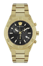 Versace Men's Watch Greca Sporty Chronograph 46mm Black Gold