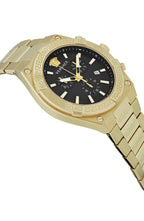 Versace Men's Watch Greca Sporty Chronograph 46mm Black Gold
