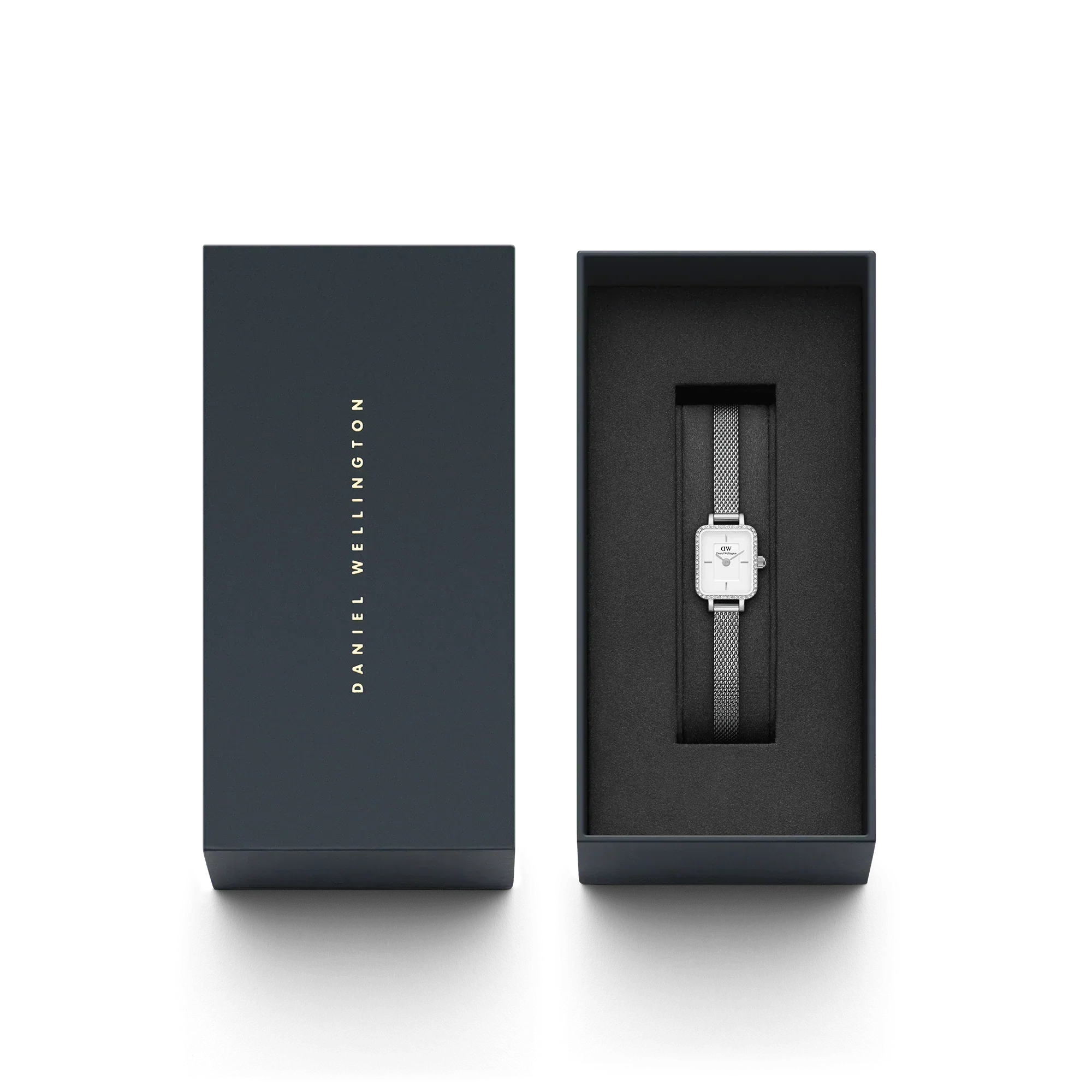 Daniel Wellington Quadro Mini Lumine Bezel Silver Watch