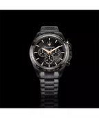 Maserati Traguardo Men's Black Chronograph Watch Bracelet Set