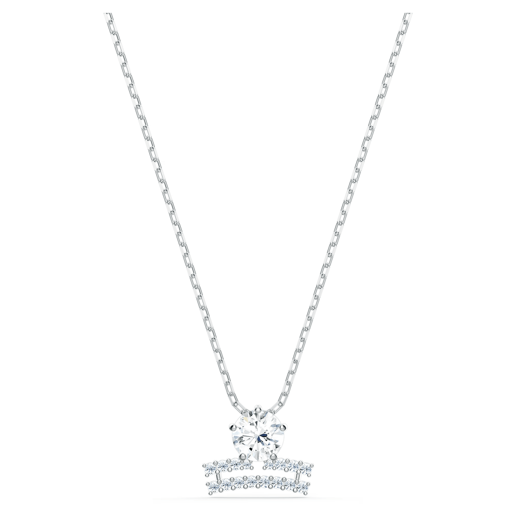 Swarovski Zodiac II Necklace Pendant Libra Silver White Metal Finish