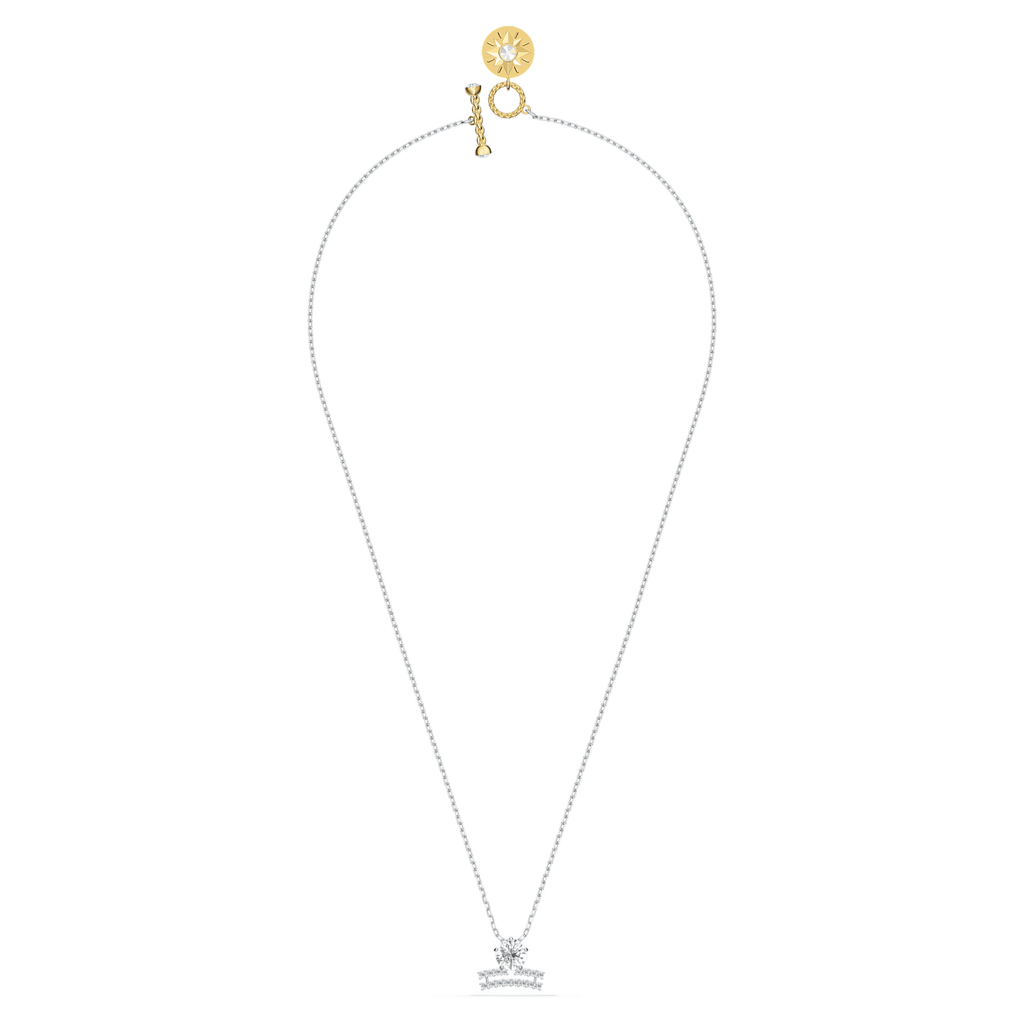 Swarovski Zodiac II Necklace Pendant Libra Silver White Metal Finish
