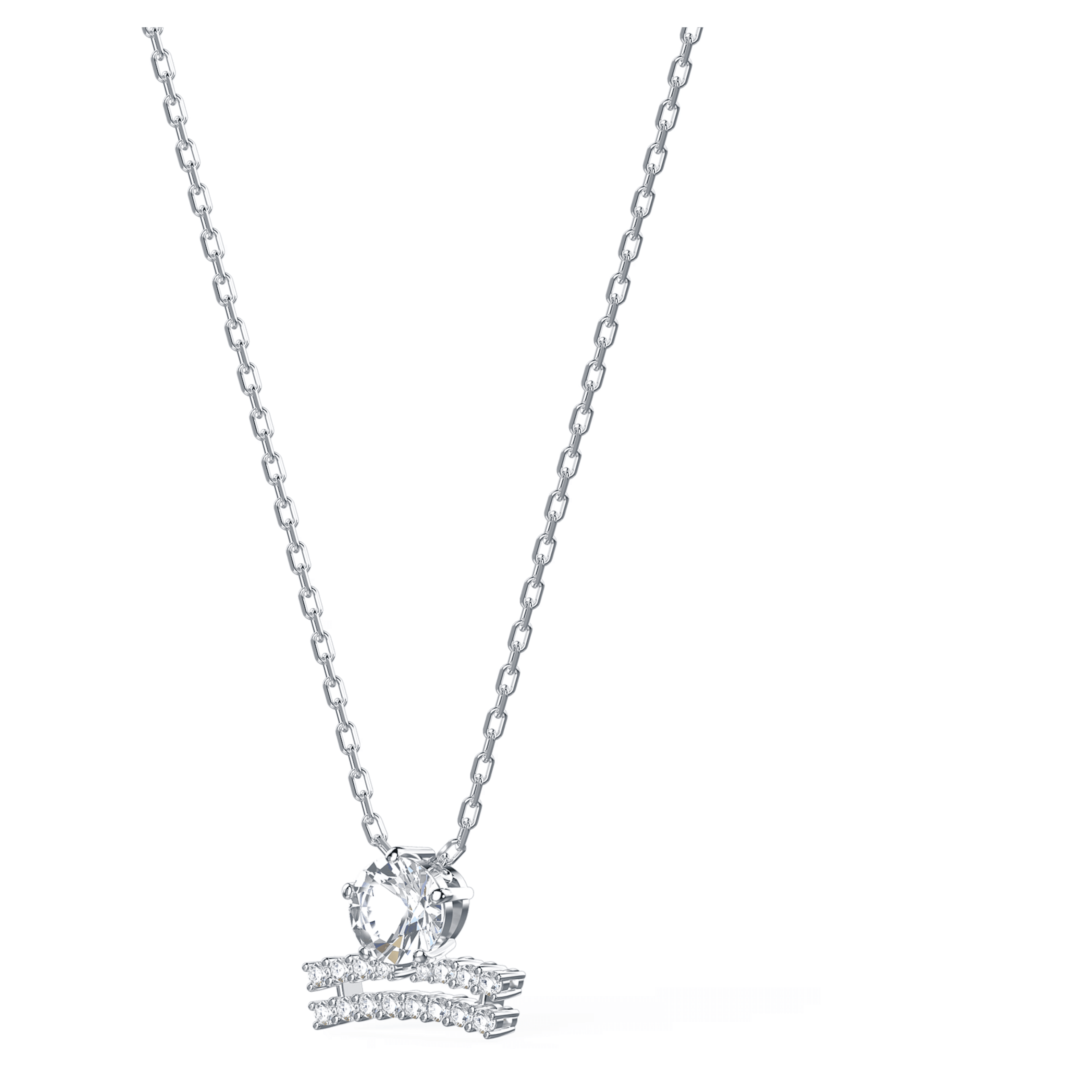 Swarovski Zodiac II Necklace Pendant Libra Silver White Metal Finish